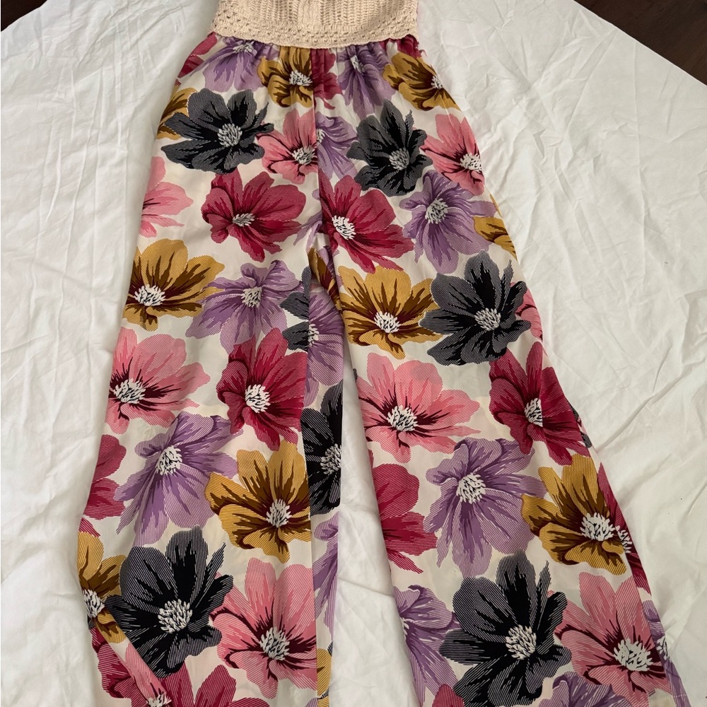 Egg Collective Pink and Purple Wide Leg Pants
